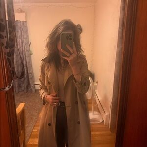 Ann Taylor Petite Light Tan Trench Jacket